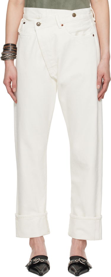 Džínsy R13 R13 Cuffed Crossover Jeans Biela | R13W2048-D314A, 0