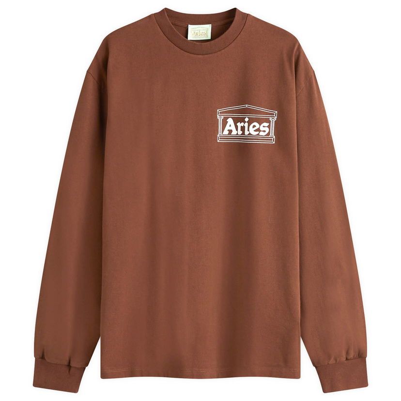 Tričko Aries Temple Long Sleeve T-Shirt Brown Hnedá | AR60666-BRW