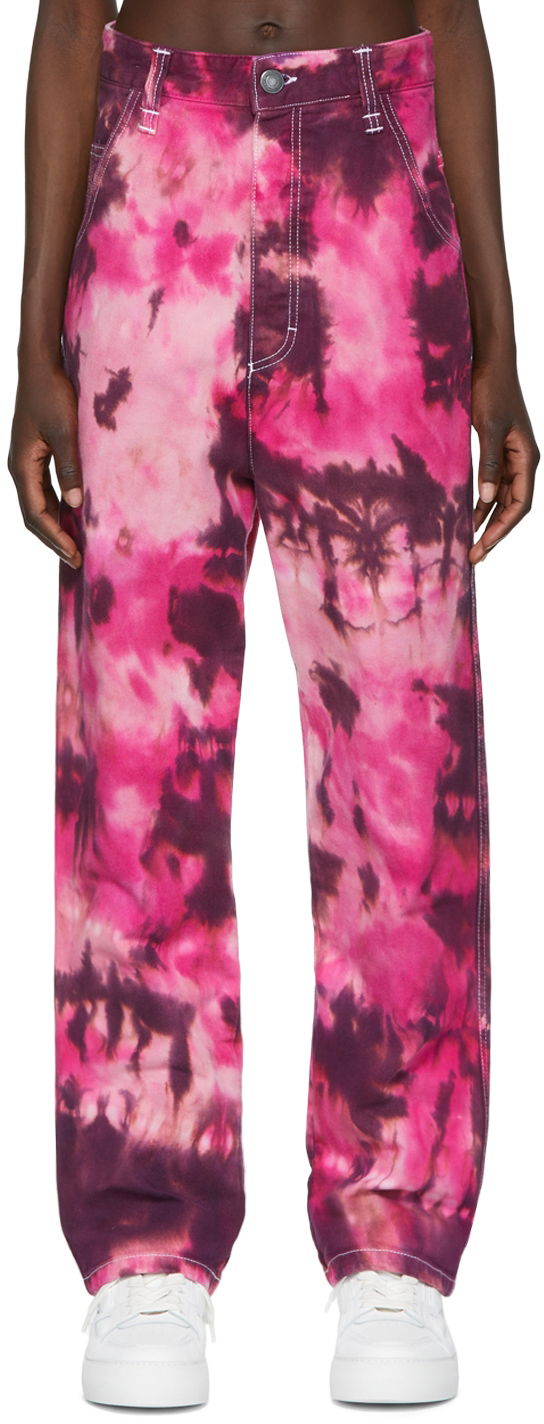 Džínsy AMI Tie-Dye Carpenter Jeans Fialová | UTR102.631, 0