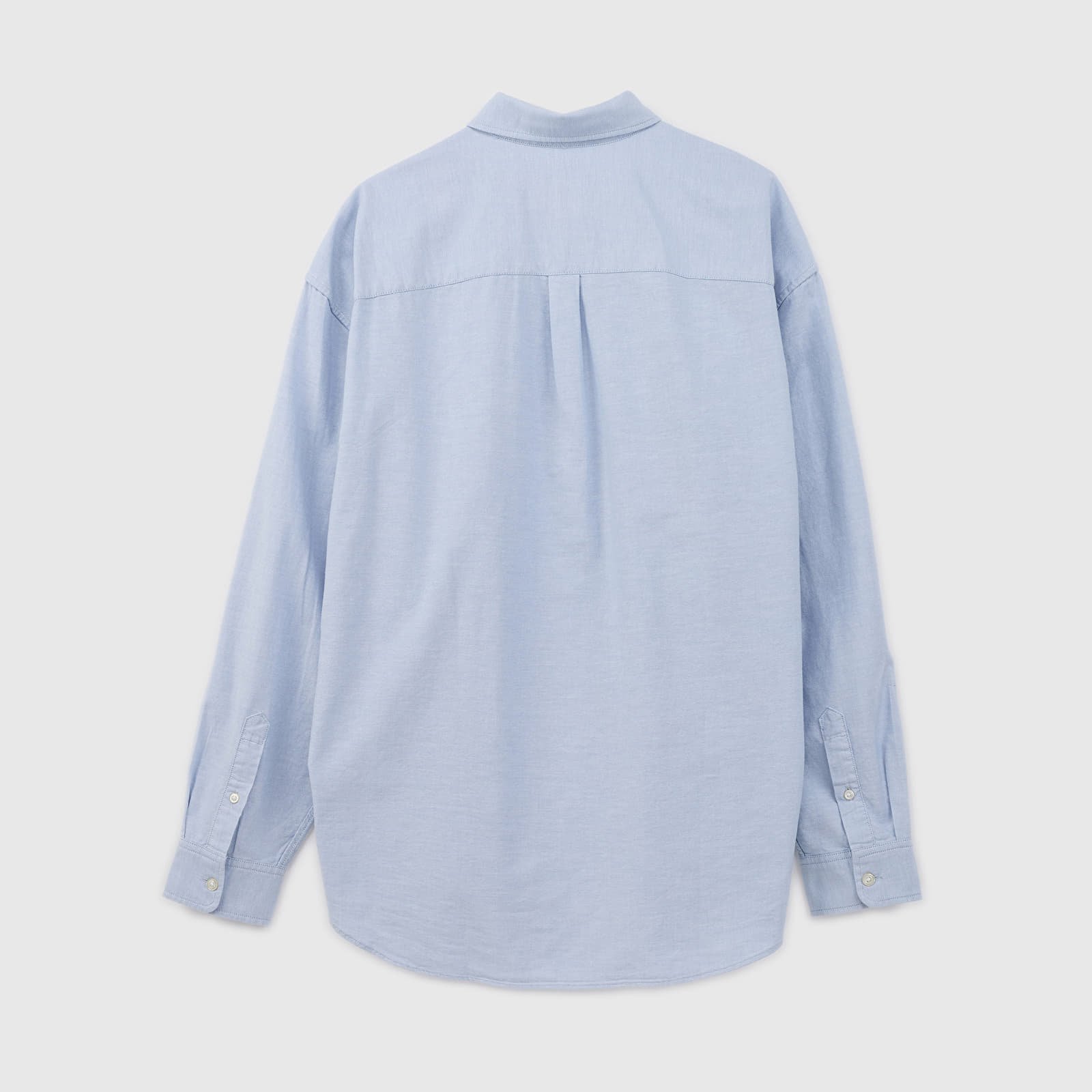 Longsleeve Standard-Fit Oxford Logo Shirt Light Blue