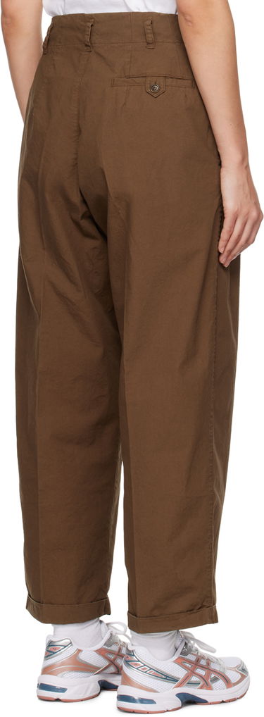Nohavice YMC Keaton Pleated Trousers Hnedá | Q4UAN, 2