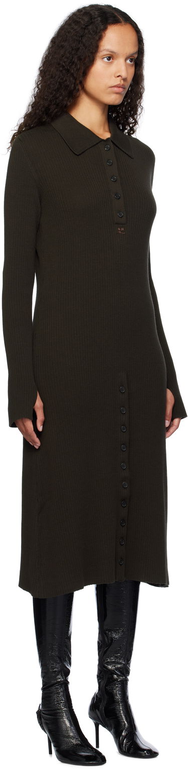 Sveter Courrèges Courrèges Midi Polo Dress Zelené | 324MRO468FI0049, 1