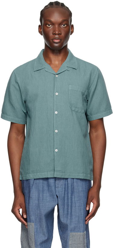 Košeľa Universal Works Universal Works Road Linen Shirt Zelené | P3067, 0