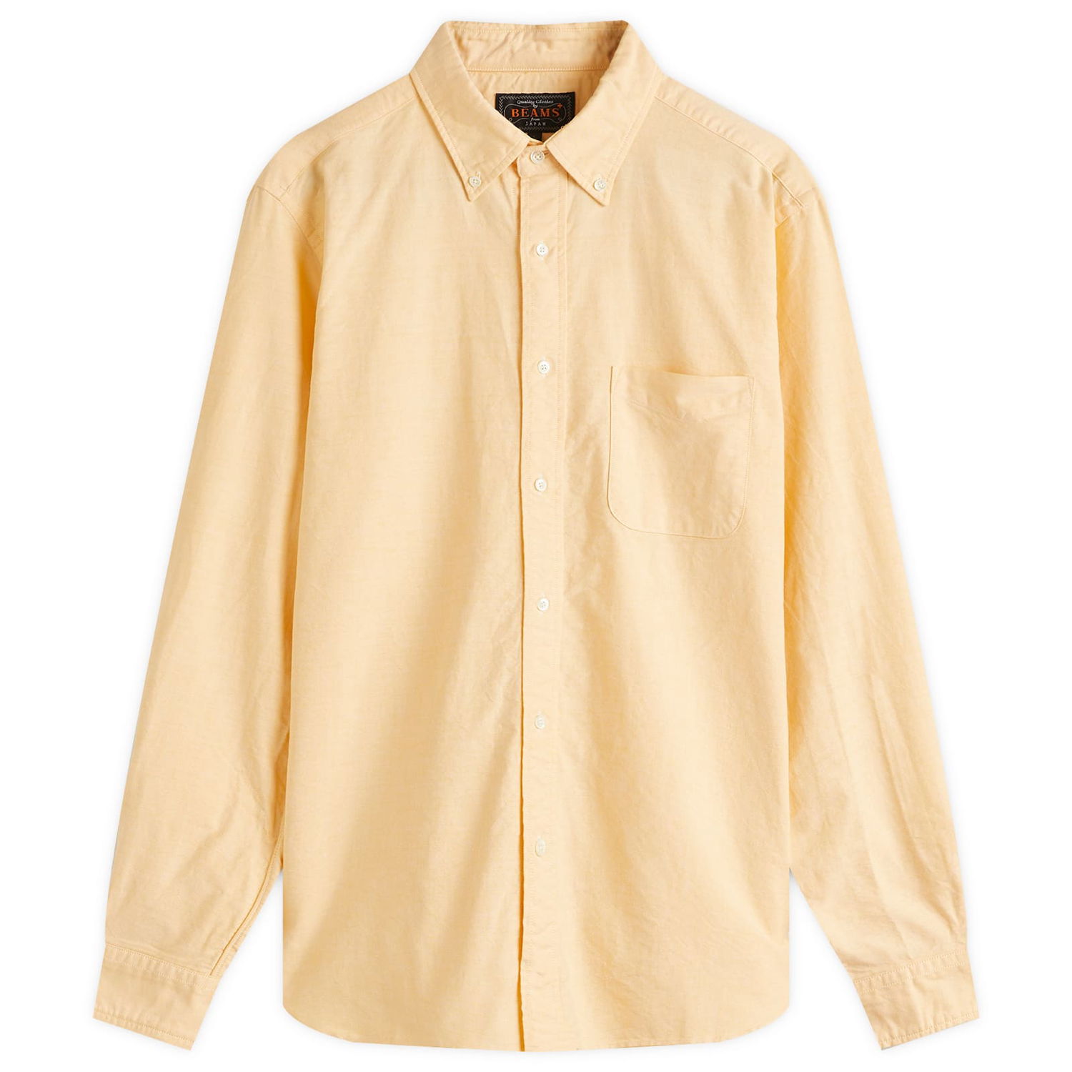 Košeľa BEAMS Beams Plus Button Down Oxford Shirt, Size Medium Žltá | 3811-0011-139-55, 1