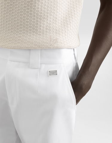 Nohavice Dolce & Gabbana Dolce & Gabbana Tailored Cotton Pants Biela | GP0K3TFUFL3W0800, 3