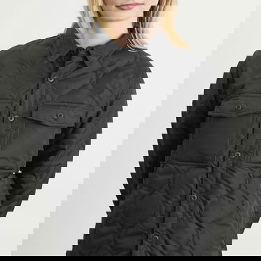 Bunda TAION Quilted Zip Over Shirt Čierna | TAION-109SHML-1-BLK, 5