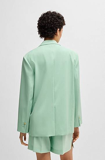 Bunda BOSS Oversized Virgin Wool Blazer Zelené | 50537387, 1