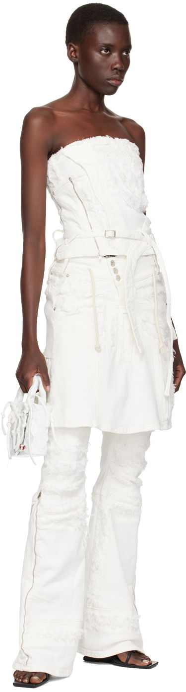 Tielko Ottolinger Ottolinger Belt Denim Tank Top Biela | 1704801, 3