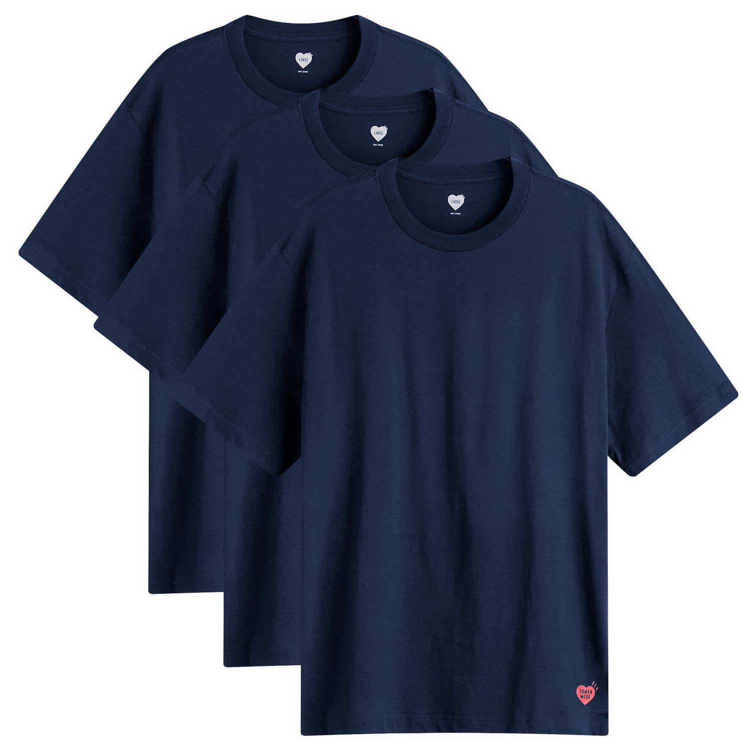Tričko Human Made Human Made 3-Pack T-Shirt, Size Large Navy | HM30CS037-NVY, 0