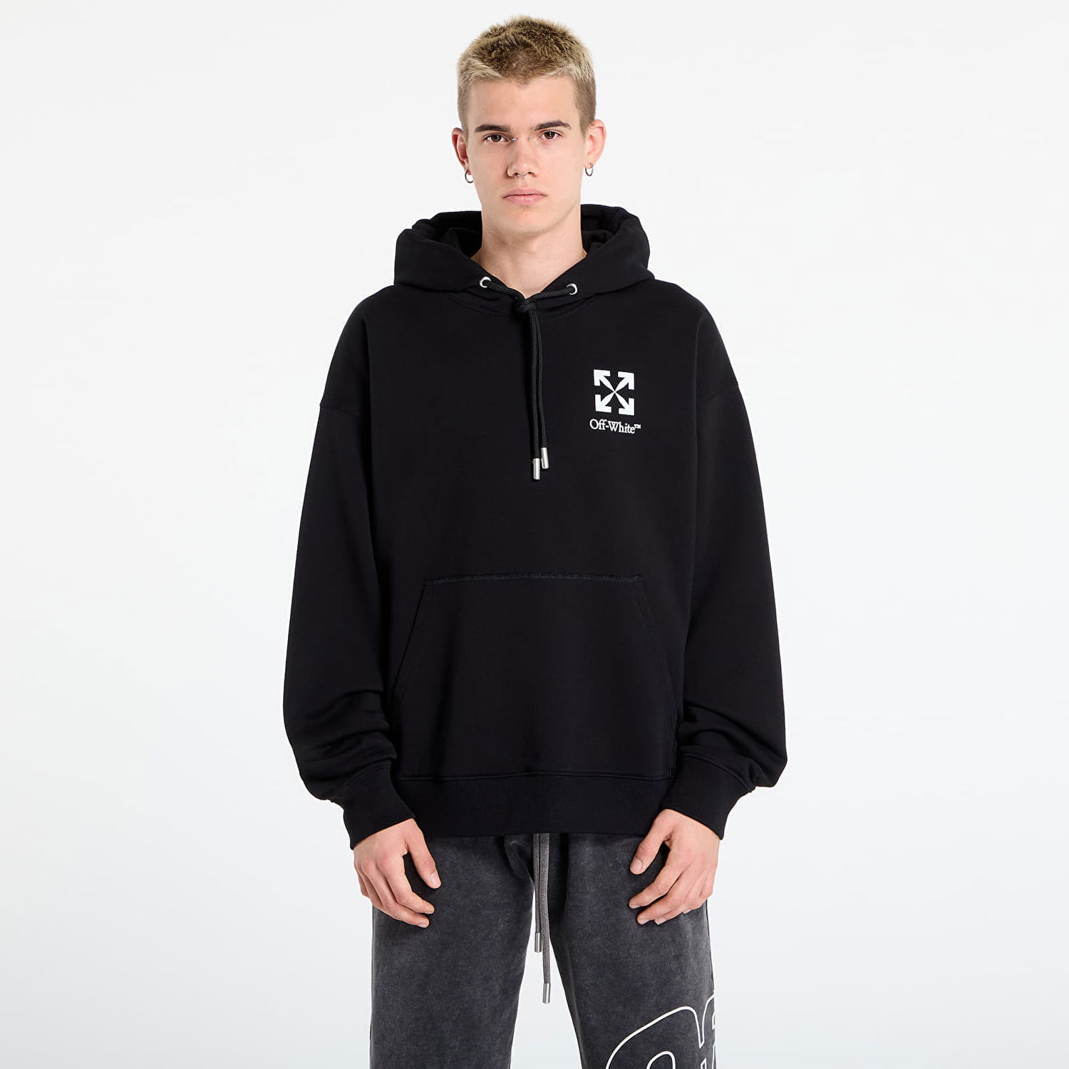 Mikina Off-White Off-White Small Arrow Skate Hoodie Čierna | OMBB085F25FLE0151001, 0