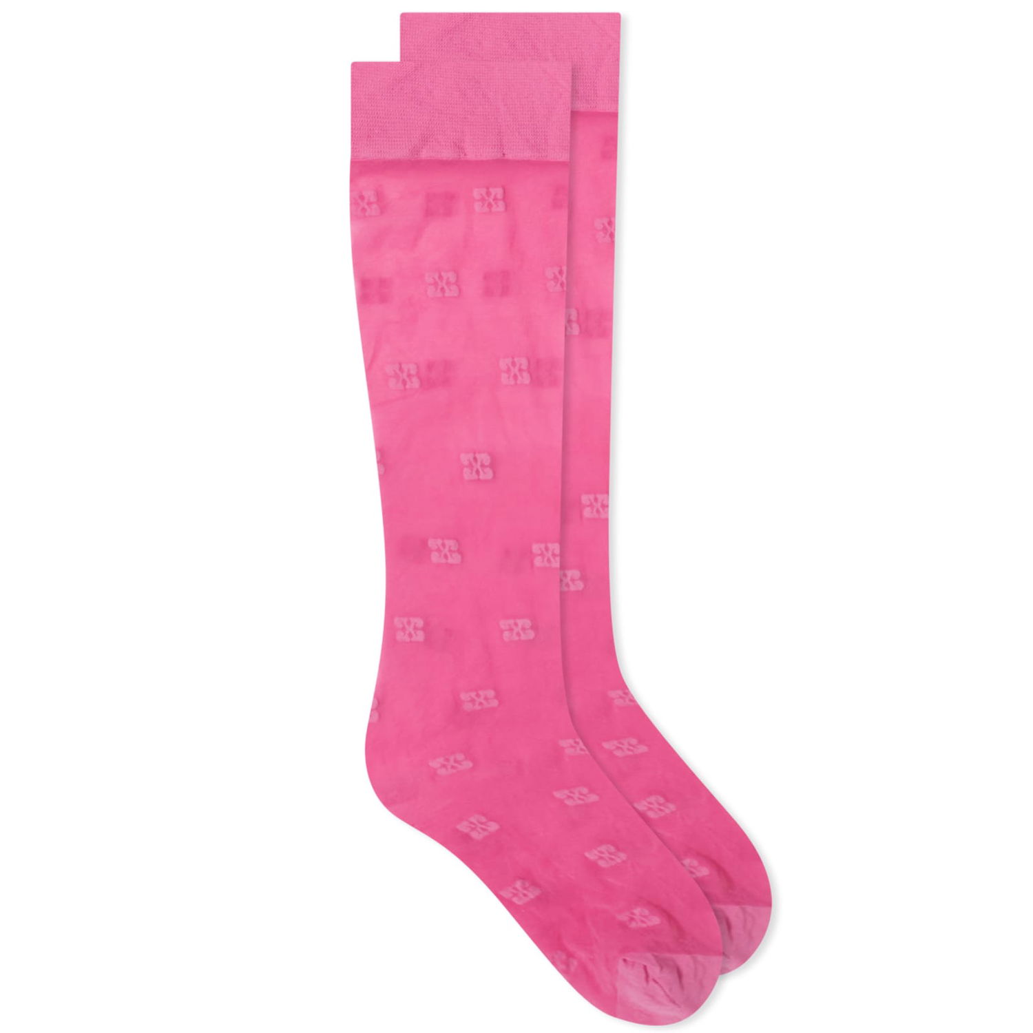Ponožky GANNI Butterfly Lace Socks Ružová | A5537-483, 0
