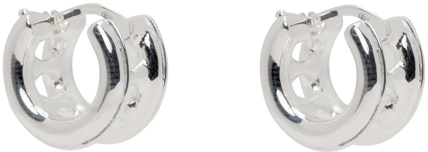 Náušnice Bottega Veneta Watch Hoop Earrings Šedá | 775077V5070, 1