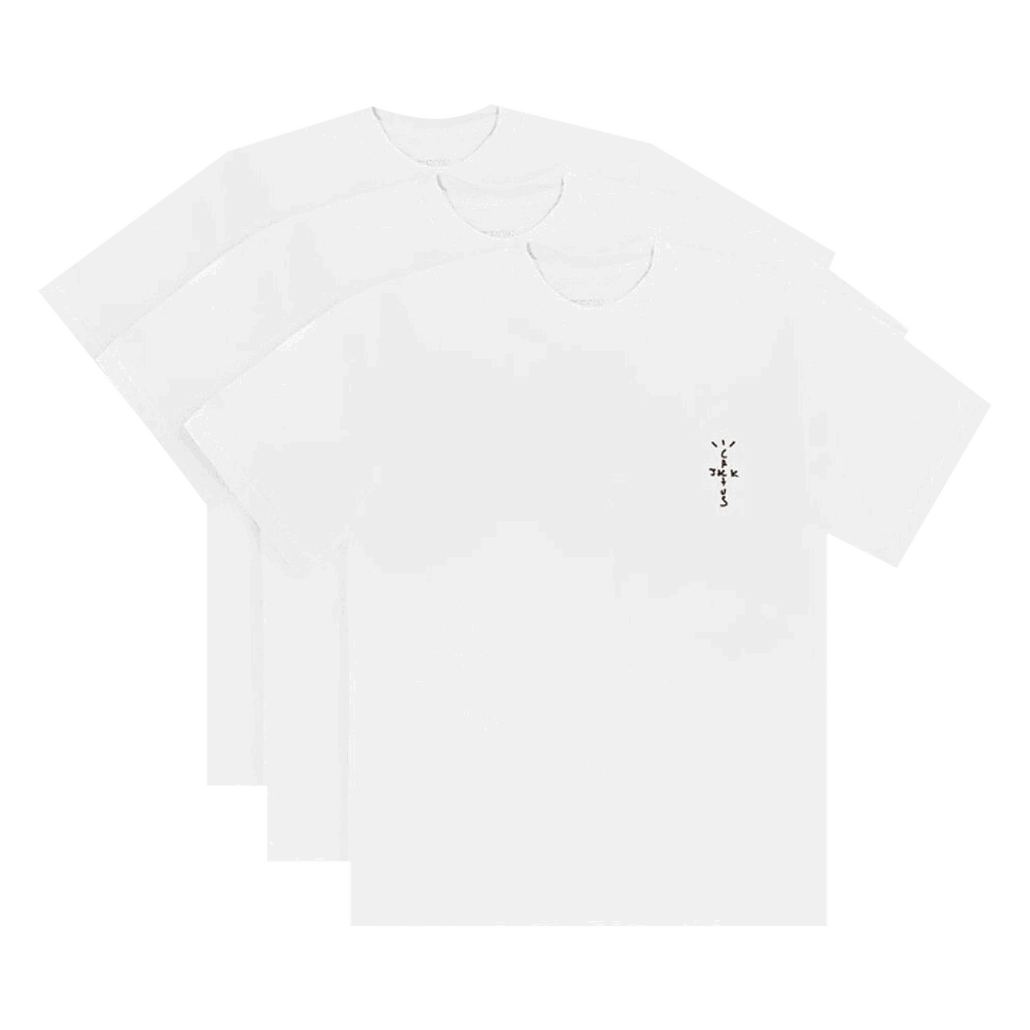 Tričko Cactus Jack by Travis Scott CJ Tee 3-Pack Biela | CFMF 3T11 WHIT, 0