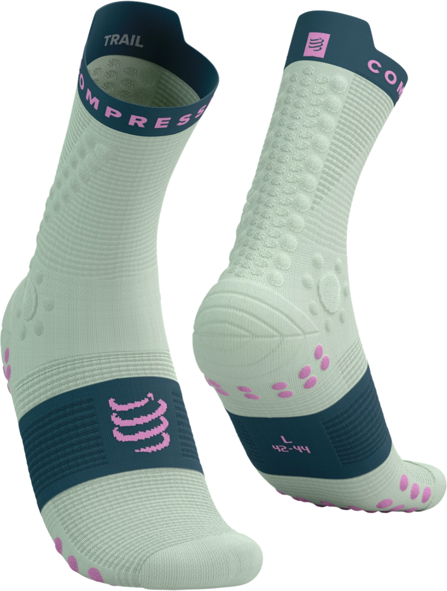 Ponožky Compressport Compressport Pro Racing Socks v4.0 Trail Zelené | xu00048b5142, 0