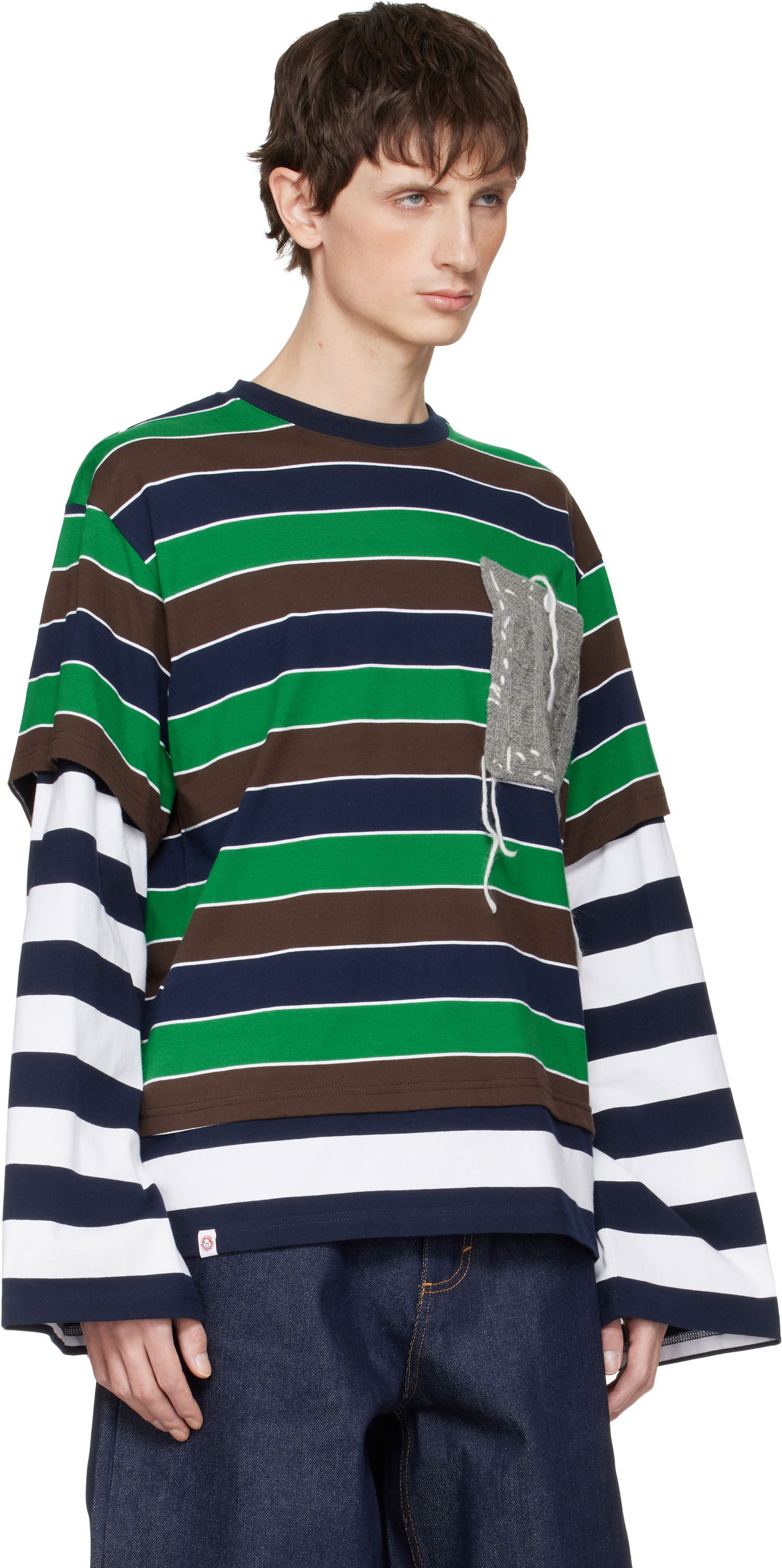 Tričko Charles Jeffrey Loverboy Patch Long Sleeve 2-In-1 T-shirt Rôznofarebný | 052081101, 1