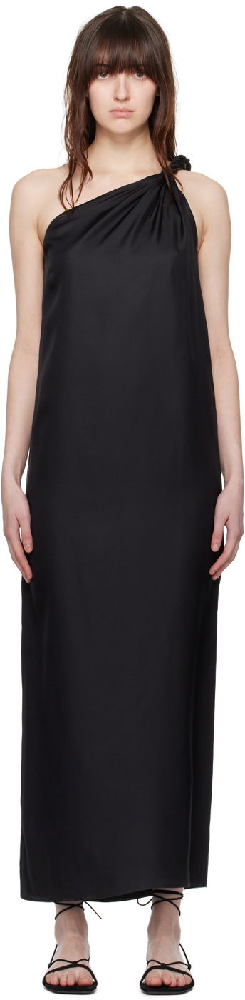 Šaty Loulou de Saison Loulou de Saison Adela One-Shoulder Maxi Dress Čierna | ADELA, 0