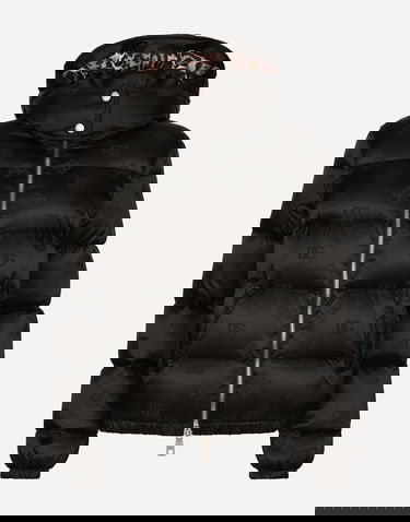 Prešívaná bunda Dolce & Gabbana Padded Satin Jacquard Down Jacket With All-over Dg Logo Čierna | F9P48TGDCL4N0000, 0