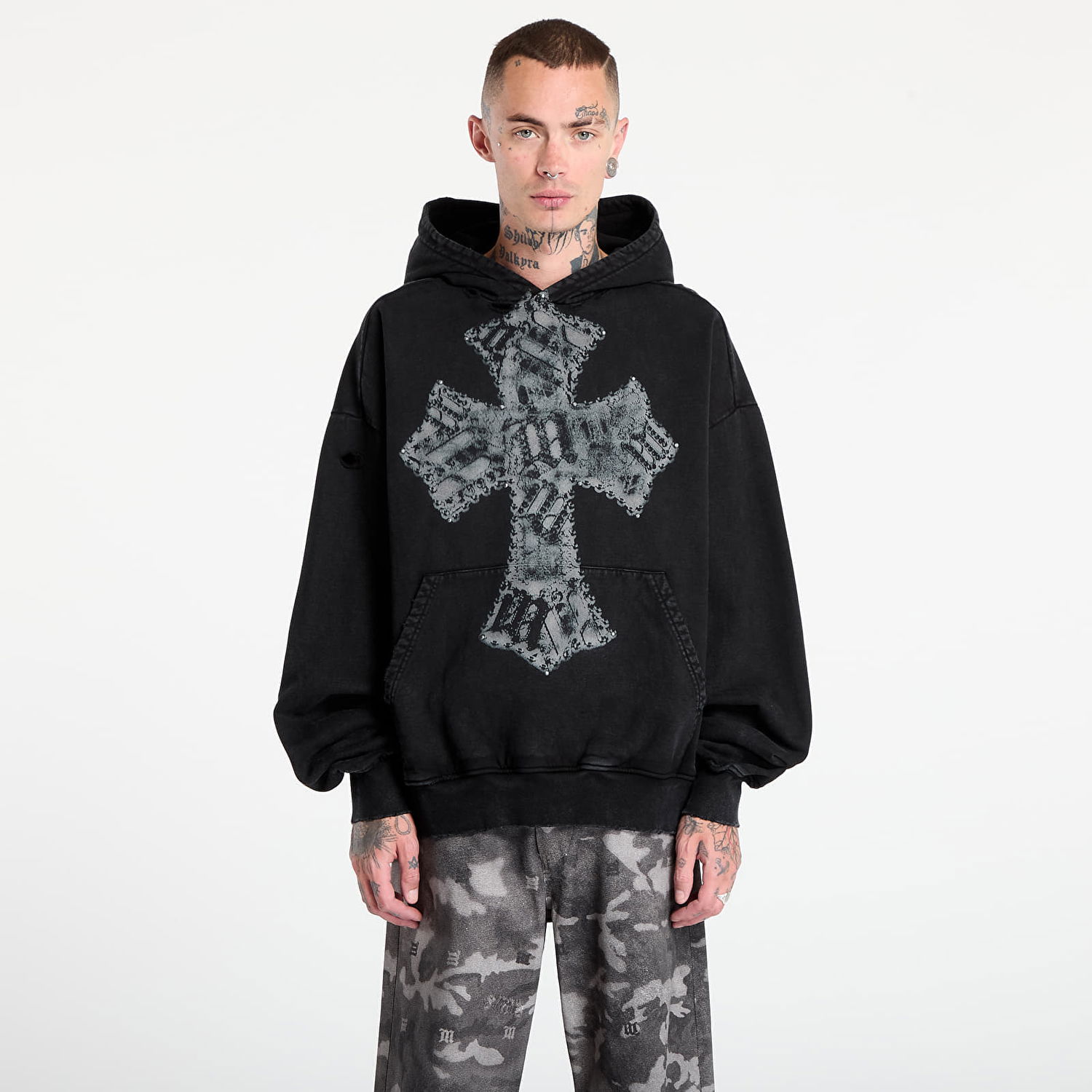 Mikina MISBHV MISBHV Goth Cross Graphic Hoodie Čierna | 251M212, 0