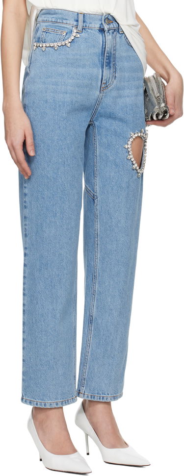 Džínsy Area AREA Crystal Heart Cutout Jeans Modrá | 0000PA0069DE01, 1