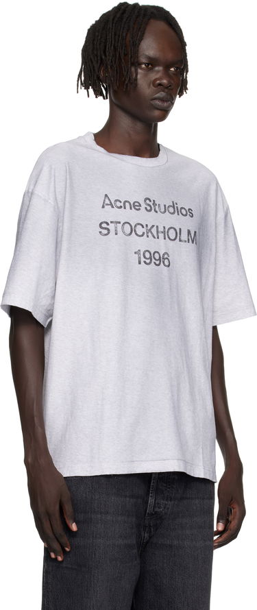 Tričko Acne Studios Faded T-Shirt Šedá | CL0201-, 4
