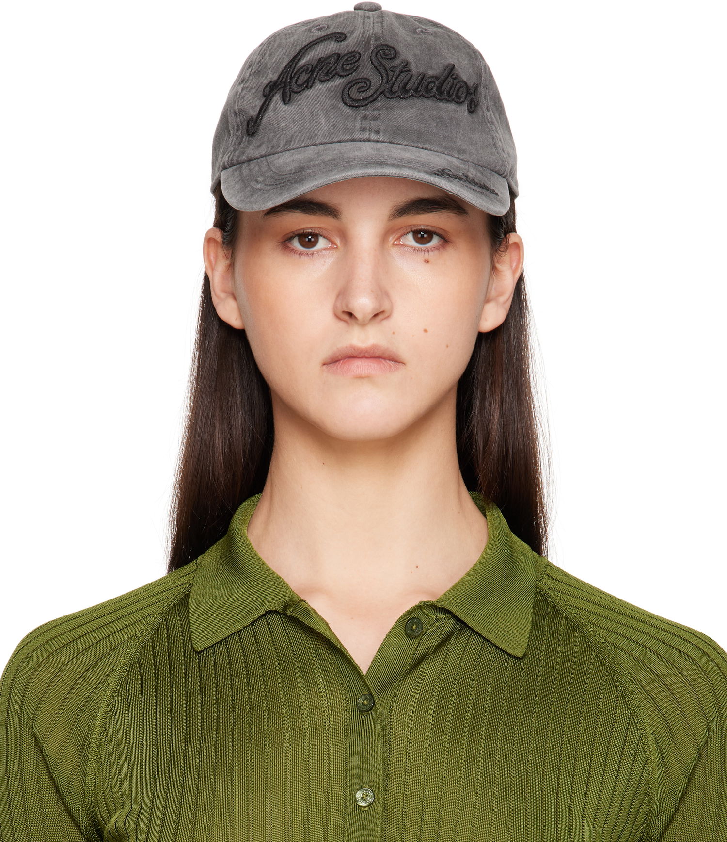 Šiltovka Acne Studios Acne Studios Logo Cap Šedá | C40406-, 0