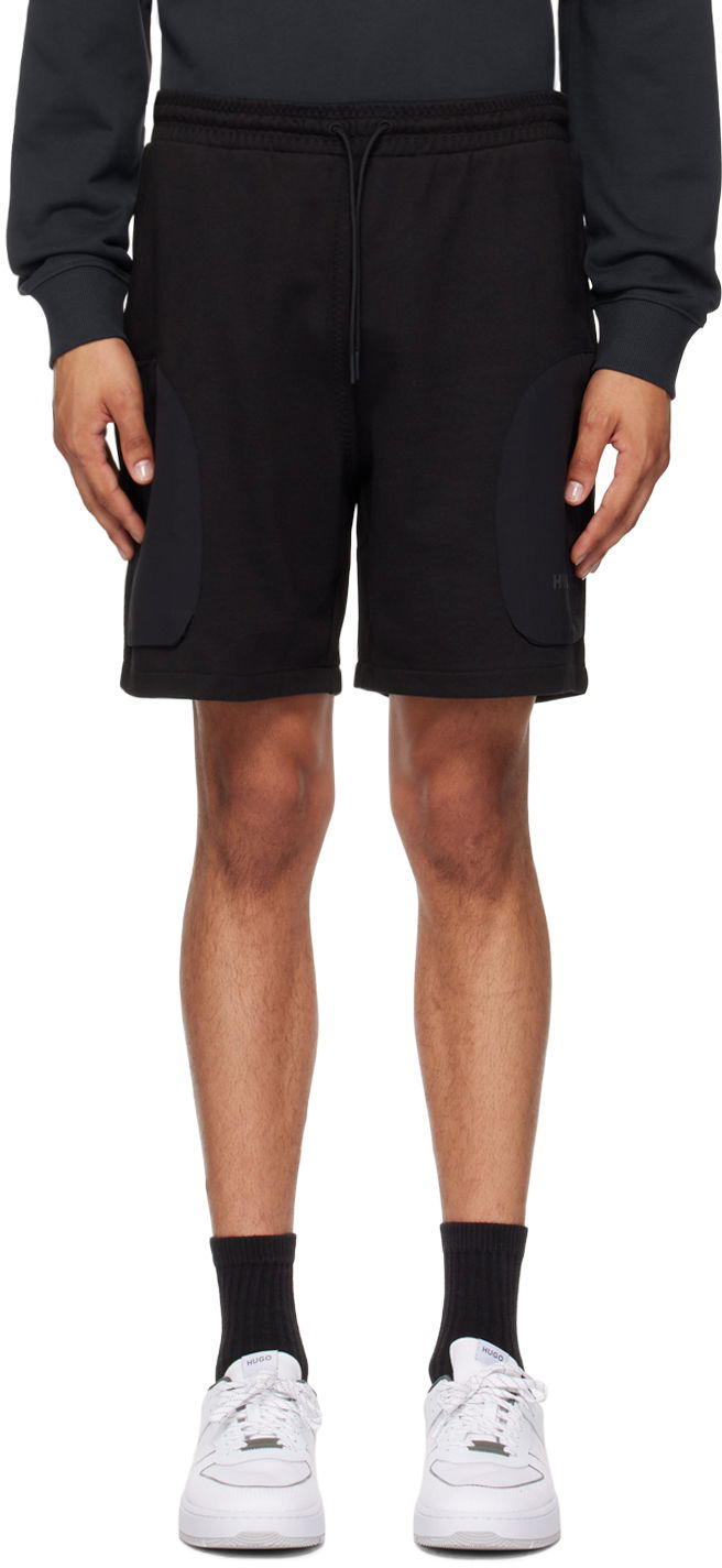 Hugo Black Drawstring Shorts