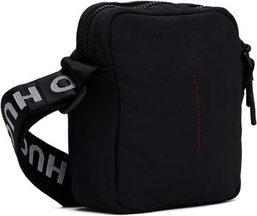 Taška cez rameno BOSS HUGO Recycled Nylon Canvas Messenger Bag Čierna | 50541949, 2