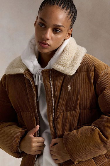 Prešívaná bunda Polo by Ralph Lauren Corduroy Puffer Jacket Hnedá | 211947668, 4