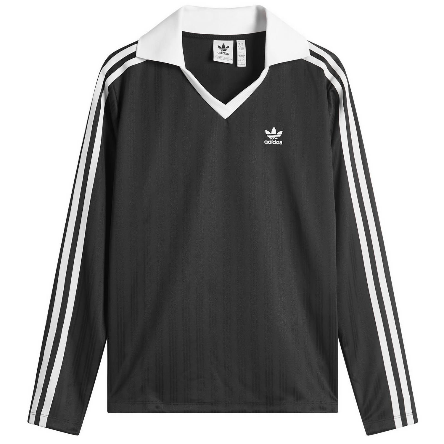 Polo tričko adidas Originals Women's Long Sleeve V-Neck T-Shirt Čierna | JD2603, 1