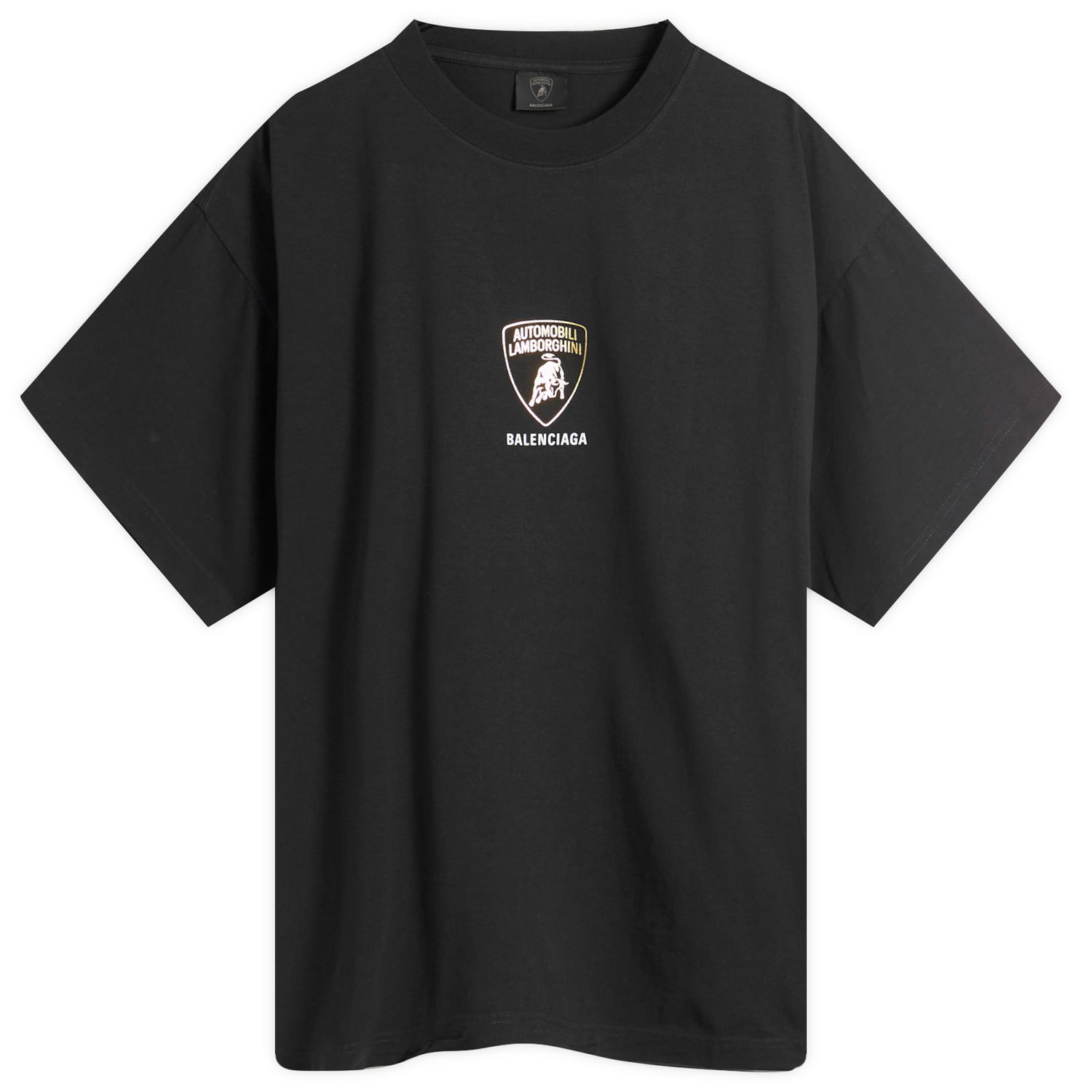 Tričko Balenciaga Balenciaga Lamborghini Shield Dry Jersey Boxy T-Shirt, Size Large Čierna | 826346-TSVQ9-1083, 1