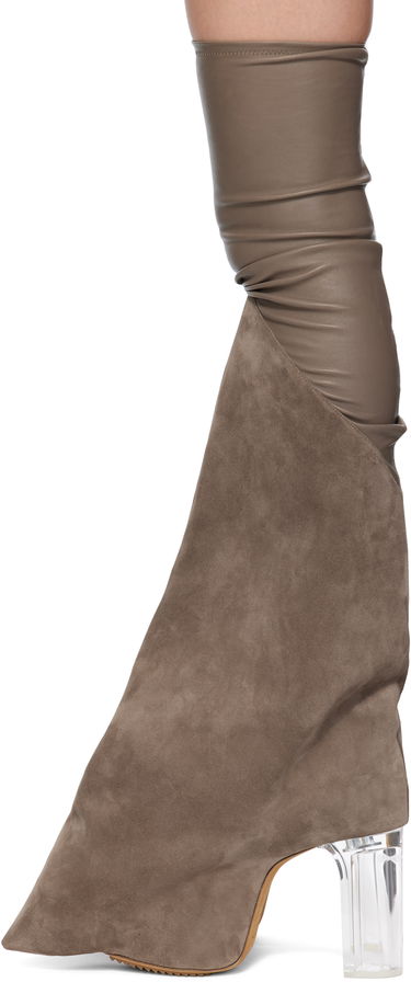 Šaty Rick Owens Rick Owens Hollywood Taco Kiss Suede Tall Boots Šedá | RO01E7843 LSLVS0, 2