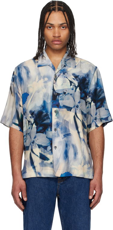 Košeľa Paul Smith Paul Smith Oversized Painted Photograph Viscose Shirt Modrá | M1R-426Z-P02653, 0