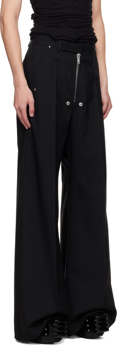Nohavice Rick Owens Rick Owens Concordians Wide Bela Tailored Trousers Čierna | RU02E1354 WGP, 1