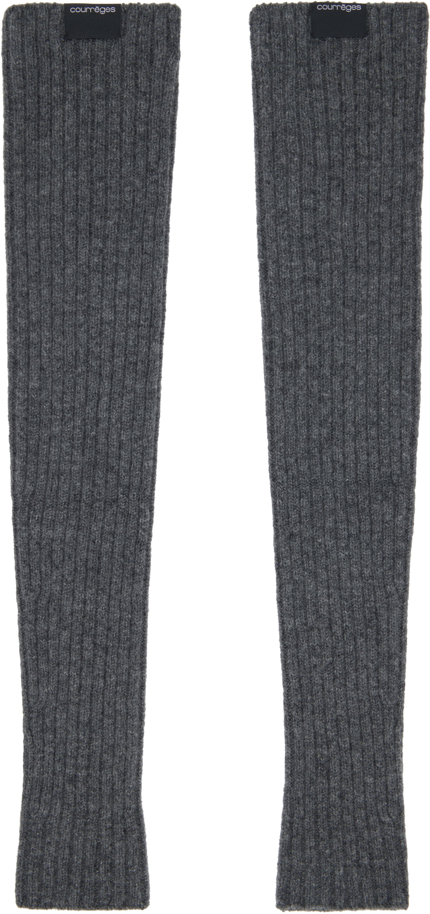 Rukavice Courrèges Courrèges Ribbed Wool Arm Warmers Šedá | 324MGT021FI0062, 1