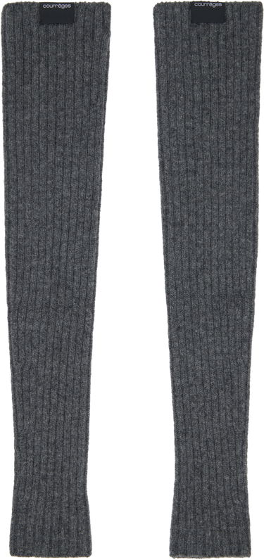 Rukavice Courrèges Courrèges Ribbed Wool Arm Warmers Šedá | 324MGT021FI0062, 1