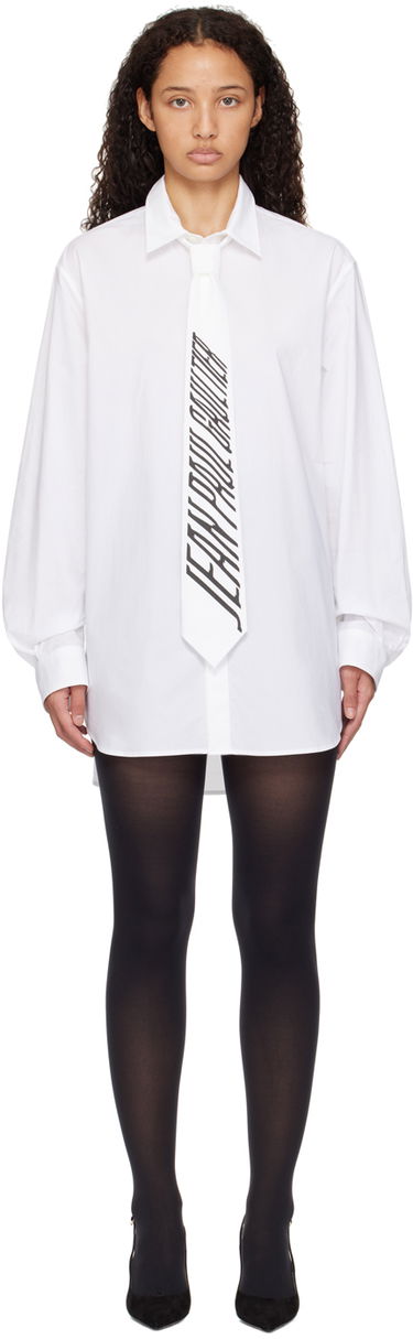 Košeľa Jean Paul Gaultier Jean Paul Gaultier Tie Shirt Minidress Biela | 24/30-F-CH057I-C051-0100, 0