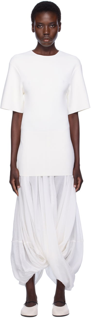 Šaty TOTEME TOTEME Cocoon Tee Midi Dress Biela | 253-WRD0215-YA0187, 0