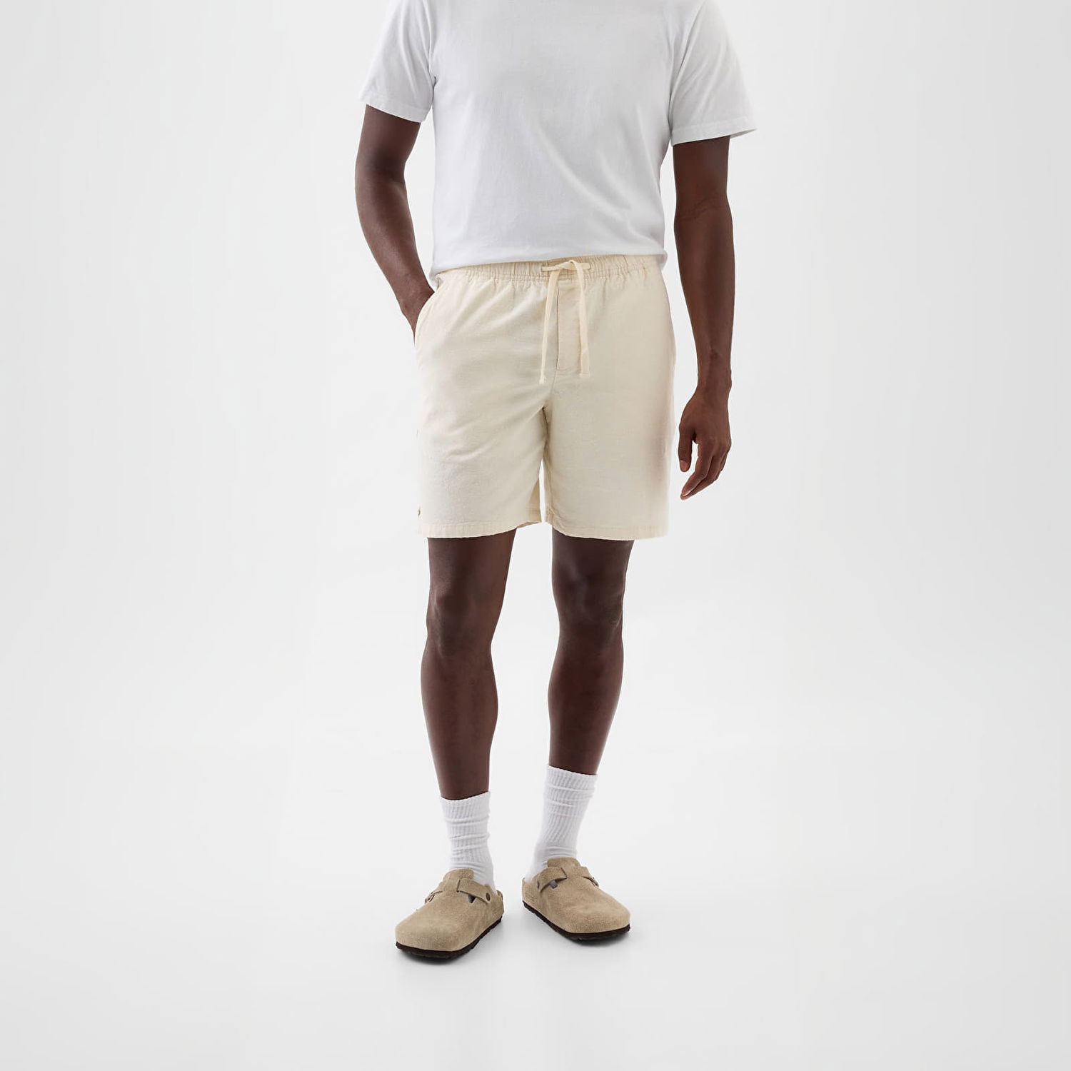 Šortky GAP 8 Inch Linen Cotton Easy Shorts Chino Béžová | 866195-05, 1