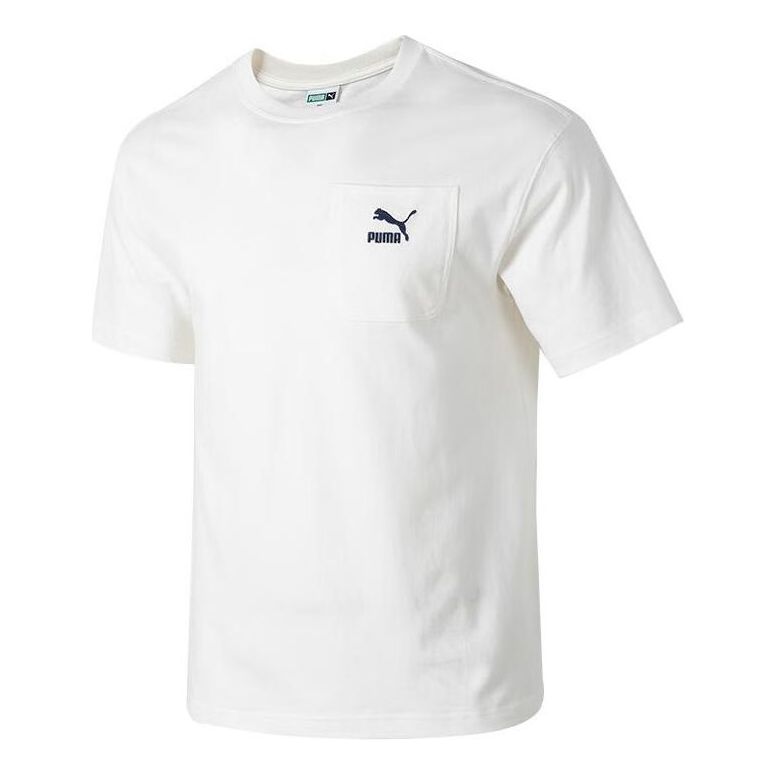 Tričko Puma Logo Pocket T-Shirt Biela | 626858-65
