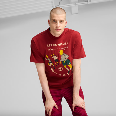 Tričko Puma Players Lane Graphic Tee Vínová | 626660-13, 1