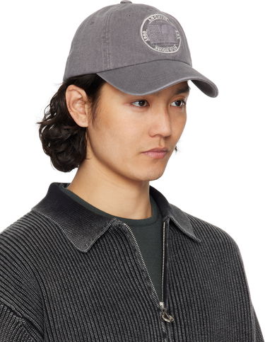 Šiltovka Solid Homme Solid Homme 'Solid House' Cotton Baseball Cap Šedá | S251AC12, 1