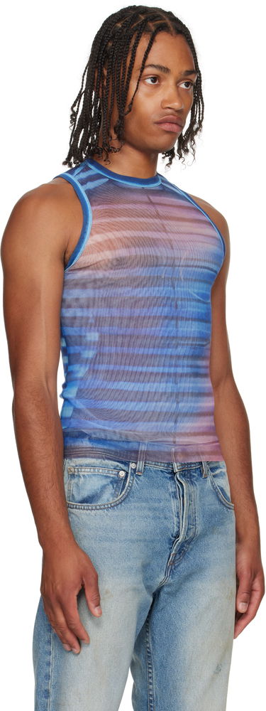 Tielko Jean Paul Gaultier Jean Paul Gaultier 'The Air' Striped Tank Top Modrá | 25/03-W-TO332-M005P-565034, 1