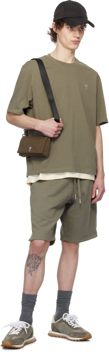 Šortky AMI AMI Paris De Coeur Dye Shorts Zelené | HSO674.747, 3