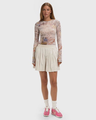 Tričko Jordan Air Jordan Women's Graffiti Print Long Sleeve Top Béžová | HQ9174-133, 2