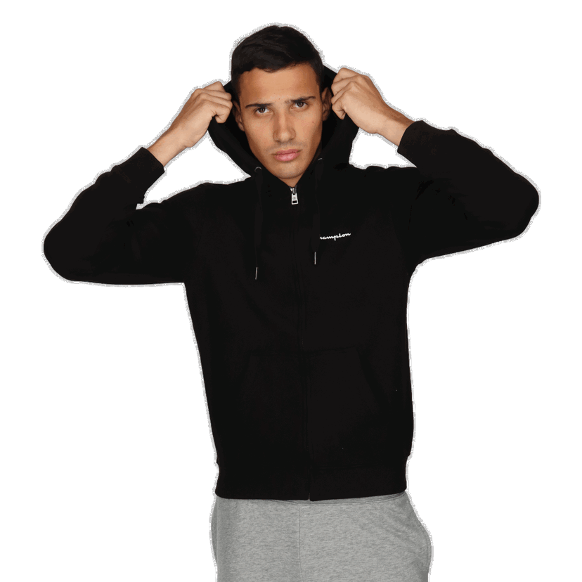 Mikina Champion BASIC Full-Zip Hoodie Čierna | CHA201M600-01