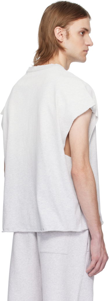 Tričko Alexander Wang Alexander Wang Distressed Logo Oversized Muscle T-Shirt Šedá | UCC2251809, 2