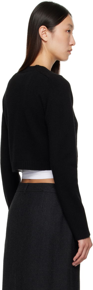 Sveter Loulou de Saison Loulou de Saison Zephir Cashmere Cropped Cardigan Čierna | ZEPHIR LDS, 2