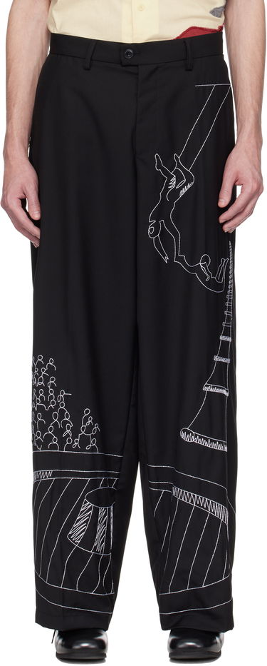 Nohavice KidSuper KidSuper Circus Sketch Baggy Trousers Čierna | SS25-PT-18, 0