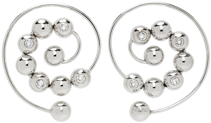 Náušnice Jean Paul Gaultier Jean Paul Gaultier Spiral Crystal Earrings Metalická | 24/30-U-BO062-X054-91, 0