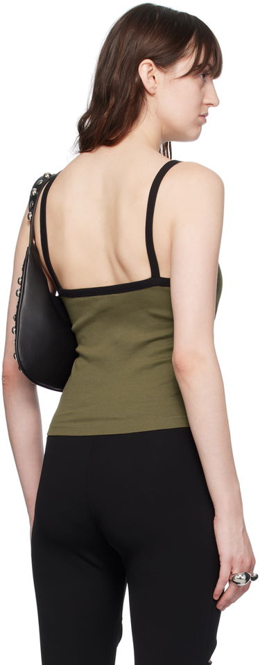 Tielko Courrèges Slim V-Neck Tank Top Zelené | 224JDE075JS0070, 2